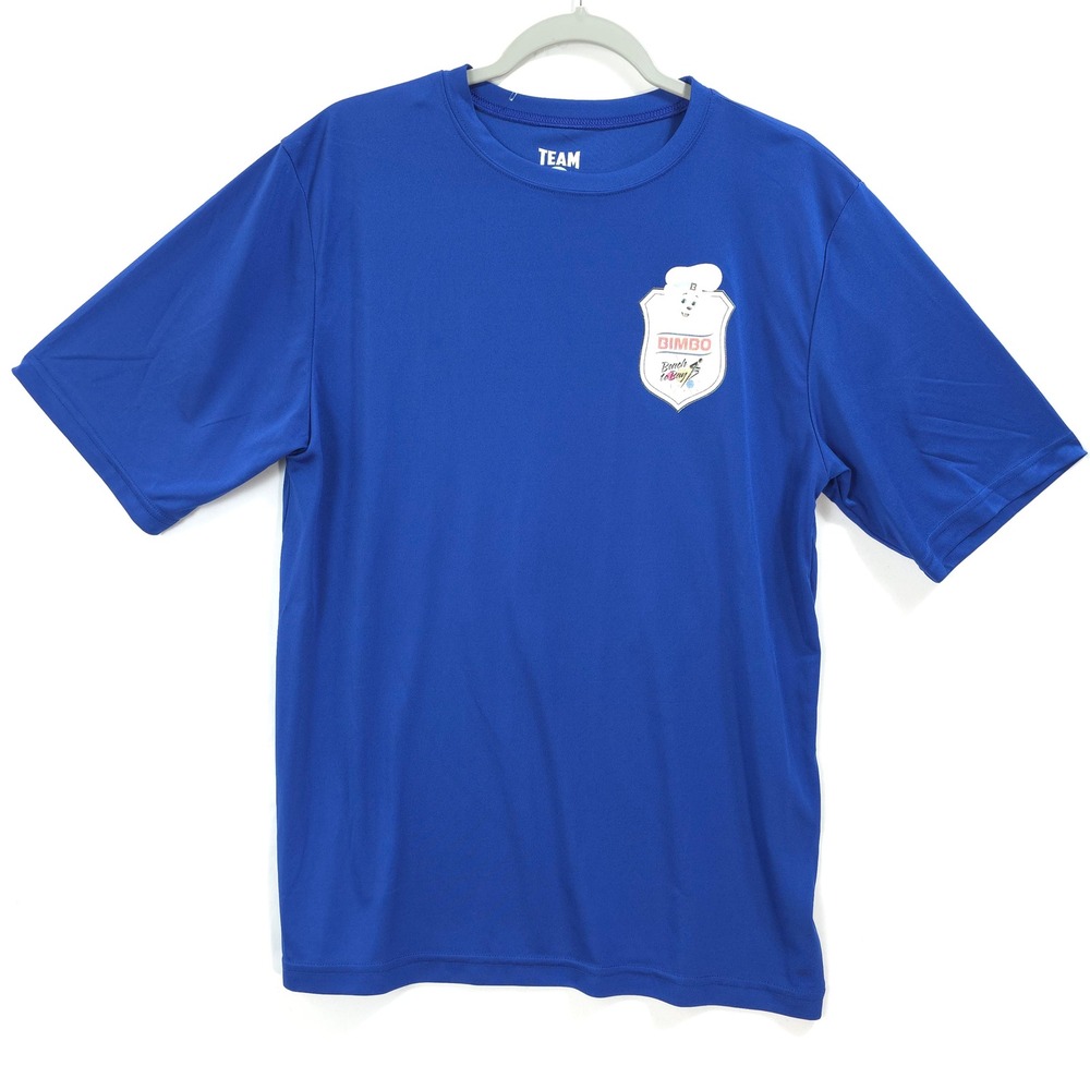Grupo Bimbo Bear T Shirt Unisex M Graphic Blue Athleisure Performance Workwear
